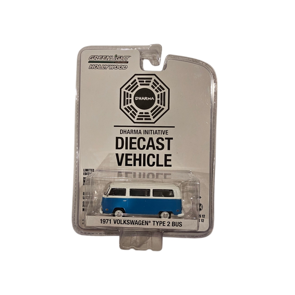 Blue and White Diecast Vehicle 1971